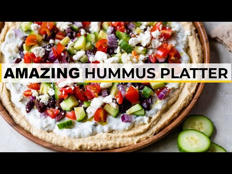 HUMMUS DIP BOARD | *Must-Make* Mediterranean Snack Plate (easy + healthy)