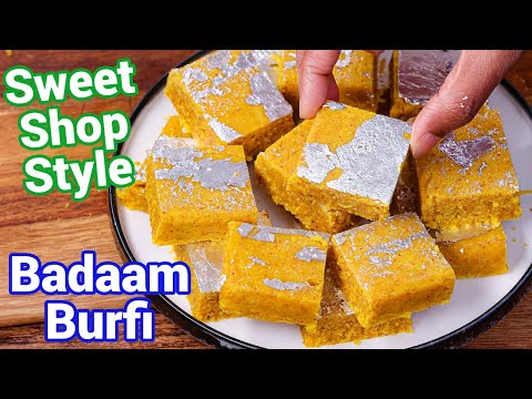 Badam Burfi Recipe – Halwai Style with New Trick | Almond Coconut Barfi – Healthy & Tasty