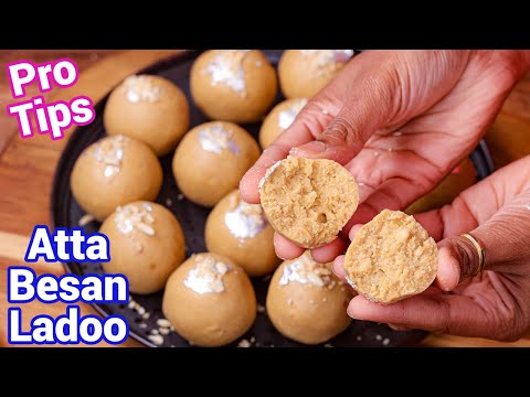 Atta Besan Ladoo Recipe – New Way with Tips & Tricks | Healthy & Nutritious Wheat Laddu