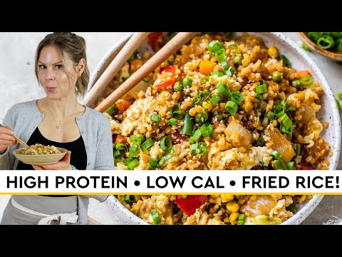 HIGH PROTEIN LOW CALORIE MEAL | why I make this cauliflower fried rice on repeat!