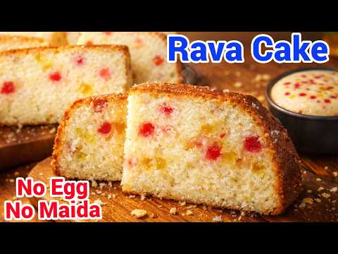 Eggless Rava Cake – Healthy Suji Cake | Suji Cake | Light & Healthy Tea Time Dessert