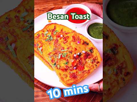 Healthy Besan Bread Toast 🥪🌿 | Quick Breakfast Recipe – Veg Loaded Tea Time Snack