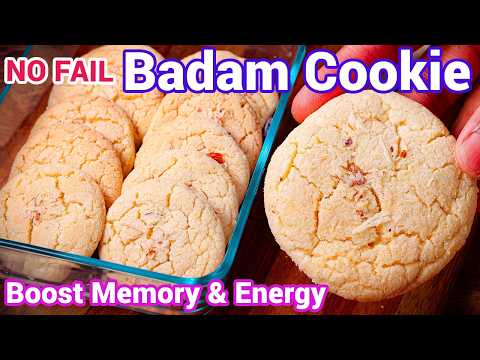 Improve Memory & Boost Energy Cookies | No Egg Badam Cookies | Healthy Almond Cookies at Home
