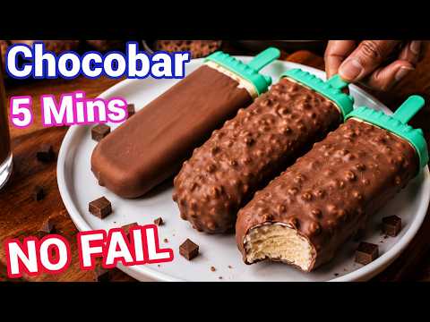 Instant Chocobar in 5 Mins 🍫❄️ – Homemade Chocobar Summer Treat for Kids | 2 Easy Ice Cream Ways 😍