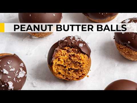 CHOCOLATE DIPPED PEANUT BUTTER BALLS (No-Bake, PBFit Recipe!)