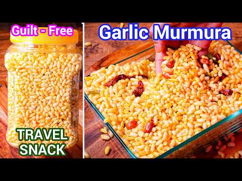 Garlic Murmura Snack Recipe in Minutes | Guilt Free Travel Snack Lahsuni Murmura Chiwda – Fav Snack