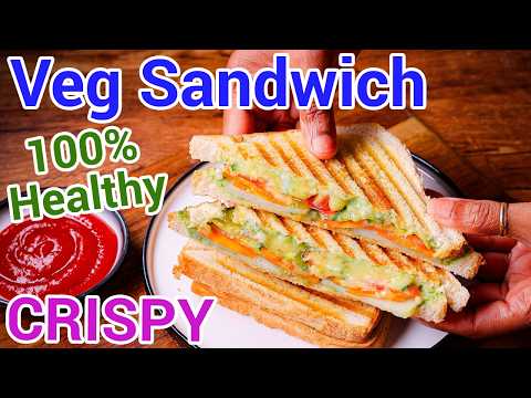 Best Veg Sandwich for Kids Lunch Box Recipe | Crispy, Cheesy and Healthy Breakfast