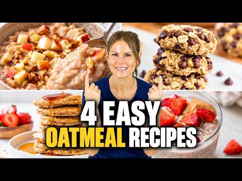 4 HEALTHY OATMEAL RECIPES pancakes, cookies, & more!