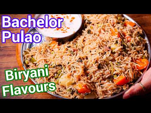 Just Add Vegetables & Cook! Easy Bachelor Pulao | One Pot Bachelor Pulao | Quick Veg Rice